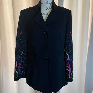 Travis Ayers Pant Suit
- Embroidered Accents
- Fully Lined
- Vintage